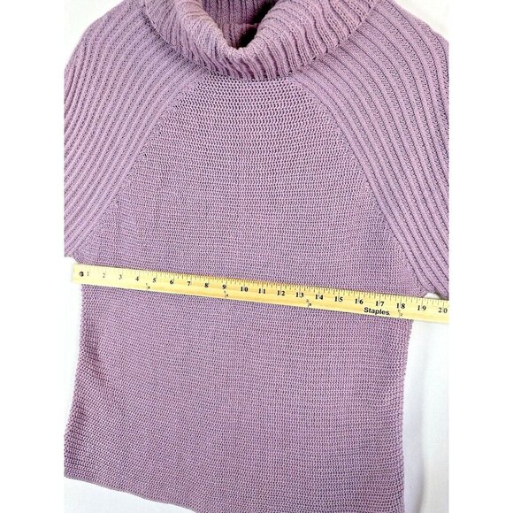 Chico's Women's Cowl Neck Sweater Pullover Long Sleeve Lavender Size 2 Pre-owned - Picture 8 of 9